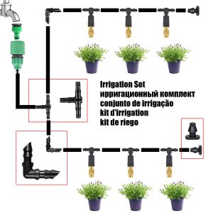 Kits 1050m Watering Hose Drip Irrigation Set Home and Gardening Automatic Water System Kits Micro Drip Mist Spray Cooling System