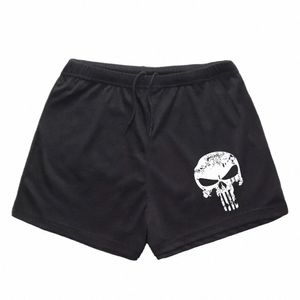 Shorts de corrida masculino, musculação, treino, jogging, academia, caveira, animais, roupas, shorts de basquete, calças de rua v5SR #