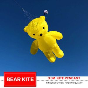 Stor utomhusflygning Toy Adult Kite Factory Octopus Kids Space Walkl2311193.5m Bear Kite Hanging Cartoon Kite