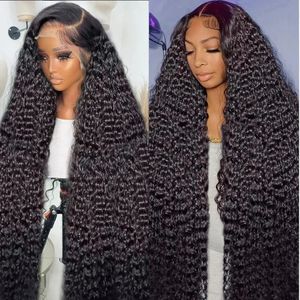 250 Density 40Inch Deep Wave 13x6 Lace Front Wig Transparent 13x4 Lace Frontal Human Hair Wigs For Woman