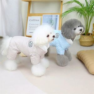 Dog Apparel Winter Clothes Rompers Jumpsuit Warm Pet Clothing Puppy Costume Harness Vest Poodle Yorkies Bichon Pomeranian