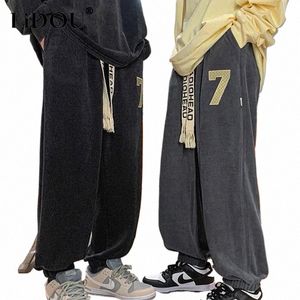 spring Autumn Solid Straight Loose Trousers Sports Joggers Oversized Baggy Pants Pantal Homme 4XL Casual Streetwear Sweatpant Q3iV#
