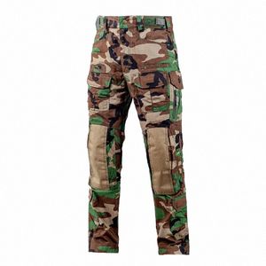 Militär Camoue ix2 Ripstop Tactical Pants Men Casual Multi-Pocket Waterproof Outdoor Swat Combat Cargo Byxor Male Jogger 65ZG#