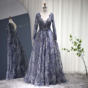 Árabe sharon longo disse manga elegante vestido de noite com decote em v dubai cristal muçulmano plus size feminino vestido de festa de casamento ss050