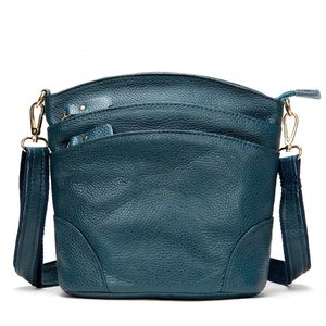 MJ Genuine Leather Women Messenger Bags Cow Crossbody Shoulder Bag Small Female Handbags Capacity Phone for Girls 240311