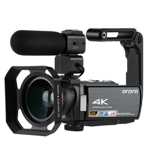 Filmadora portátil ORDRO AE8 4K com longo tempo de espera, visão noturna infravermelha e recursos de câmera de vídeo profissional - capture imagens impressionantes a qualquer hora, em qualquer lugar!