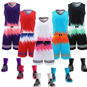 Benutzerdefinierte Männer Kinder Frauen Basketball Training Jersey Set Blank College Jungen Mädchen Anzüge Uniformen 240325