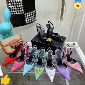 heels shoes woman designer shoes Classic slim high heels for women Pointed metal Dress shoes Wedding banquet party shoes