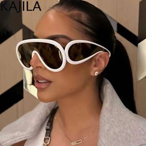 Zintegrowane okulary przeciwsłoneczne z maską na dużą fali dla damskich sportów Y2K punk Women Sunglasses 2024 Luksusowa marka parowa punkowe okulary 240326