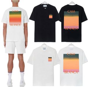 カサブランカTシャツメンズデザイナーTシャツカサブランシャツ男性レディスTシャツプリント半袖夏カサブランカTシャツゼンルーズティーUSサイズS-3XL