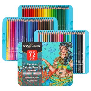 72 Professional Oil Colored Pencils Artist Pencils Set for Coloring Books Premium Artist Soft Series Lead for Sketching Drawing 240326