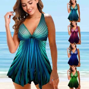 Costume da bagno da donna Costume da bagno da spiaggia da donna Tankini Costume da bagno monokini costume da bagno in due pezzi grande costume da bagno estivo da spiaggia con stampa Tankini 24326