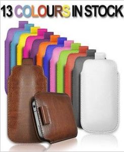 Pull TAB Rope Leather Pouch Holster case for iphone 4 4S 4G 5 5S 5C 5G Sleeve Bag with 13 colors8553617