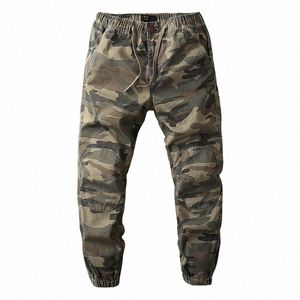 Camuflagem masculina Calça Casual Estilo Militar Tático Primavera Tornozelo Calças Desportivas Calças de Caminhada Fi Cargo g0BJ #