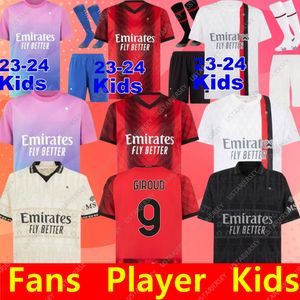 23 24 24 Milans Ibrahimovic Giroud Soccer Jerseys 2023 Pulisic Theo Tonali Reijnders koszulka Romagnoli Rafa Lea S.castiljo Reijnders Loftus-Cheek Football Mundliform