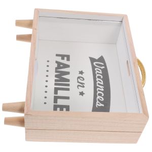 Scatole bancone moneta in legno jar barattolo salvezza salva per viaggi di viaggio per viaggiatura telaio in teraino contenitore contazione decorativo per bambini