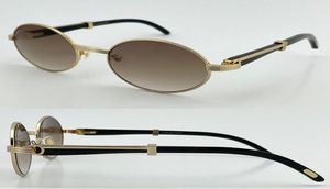 Verkaufe echte natürliche weiße original schwarze Büffelhorn-Sonnenbrille 7550178 Damen im Freien beim Fahren 18K Goldrahmen Brille UV400 L8153345