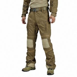Waterproof Cargo Pant Man Tactical Pants Militärträning Kombatbyxor Multifickor slitstarka män byxor utomhus vandring v7g0#