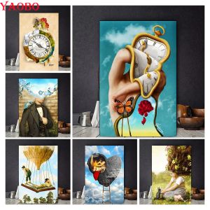 Stitch 5D Diamond Målning Salvador Dali Surrealist Full Diamond Embroidery Diy Rhinestone Pictures Cross Stitch Kits Crafts Home Decor