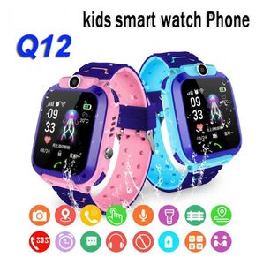 Q12 Children Smart Watch SOS Phone Watch Smartwatch för barn med SIM -kort PO Vattentät IP67 Kidsgåva för iOS Android4520954