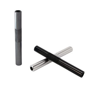 Dispenser tillbehör 70mm Metal Sunff Snorter Tube Smoke Pipe Pen Style Sniffer Aluminum Snuff Snortera