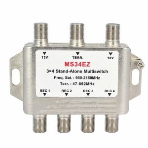 hot sell MultiSwitch Satellite Splitter 3 Input 4 Output FTA TV LNB Switch for TV Satellite Receiver MS34EZ Multiswitch