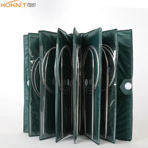 Knitting 11Sizes Stainless Steel Circular Knitting Needles Kit Yarn Weave DIY Knitting Needles Hooks Set with Bag 43cm 65cm 80cm Length