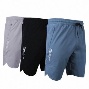 Homens Correndo Shorts com bolso com zíper 2023 conforto de verão Quick Dry Fitn Musculação Gym Sport Training Short Half Pants X8tO #