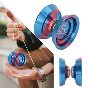 Liga de alumínio profissional que não responde a bola de alumínio Avançado Fade Avanço Magic Yoyo com luva 3pcs Strings 240313