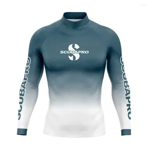 Kvinnors badkläder män surfing dykning baddräkt utslag vakter långärmad surf t-shirt uv skydd sport skjorta gym kläder rashguard