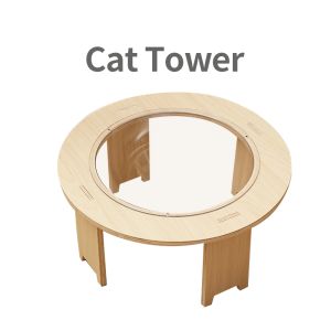 Mats Hanpanda Four Season Home Removable Cat Tower Creative Space Capsule Wooden Cat House Cat Climbing Frame Cat Transparent Hammock