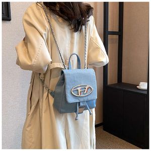 Shoulder Fashion Bag Designers Selling Unisex Bags Popular Brands 50% Discount Small and Denim Texture Small for Womens New High-end Backpack