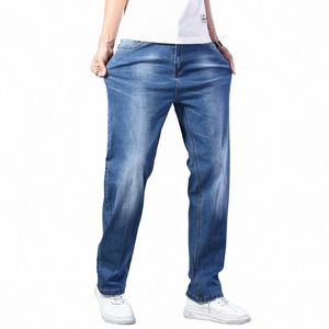 men's Thin Straight-leg Loose Jeans Summer New Classic Style Advanced Stretch Loose Pants 7 Colors Available Size 35 42 j3r2#