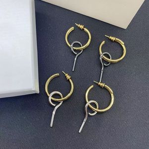 Hoop Earring Women's Earrings Jewelry Gift, gold designer jewelry personalized link buckle earrings