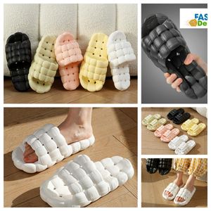 Chinelo casa sapatos gai slides quarto chuveiro aquece pelúcia salas de estar macio usa chinelo de algodão ventila mulheres homens rosa branco