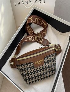 Klasik kuşlar desen yünlü kadın çanta açık sıradan göğüs çantaları retro yün kadın omuz bel çantaları ladys crossbody paketleri 22078495701