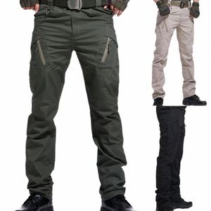 Cargo Hosen Militärische Taktische Hosen Multi-Pocket Outdoor Wandern Armee Jogger Hose Cott Blend Wasserbeständige Casual LG Hosen O3jq #