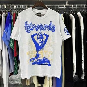 Hellstar T Shirt Yaz Tasarımcı Gömlek Grafik Tee Giyim Yıkalı Yıkanmış Kumaş Sokak Grafiti Yazı Folyo Baskı Vintage Siyah Gevşek Takım Artı 6744