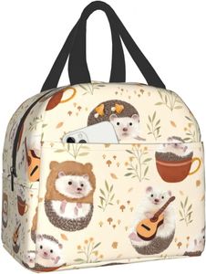 Hedgehogs Isolated Lunch Bag Women Box For Men Portable Cooler Tote Work Picnic Trave 240312