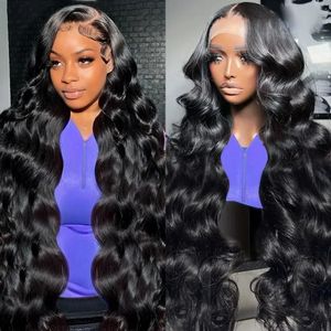 13x4 Lace Front Wig 13x6 HD Transparent Body Wave 30 40 Inch 250 Density Lace Frontal Human Hair Wig PrePlucked