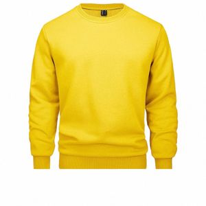 Magcomsen Men's Fleece Crewneck Sweatshirt LG Sleeve Lightweight Pullovers Fall Winter Basic Warm No Hood Hoodie Streetwear Y5gu#