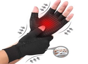 1 пара компрессионных перчаток для женщин и мужчин, облегчение боли в суставах, бандаж на половину пальца, терапия артрита, поддержка запястья, противоскользящие перчатки7336587