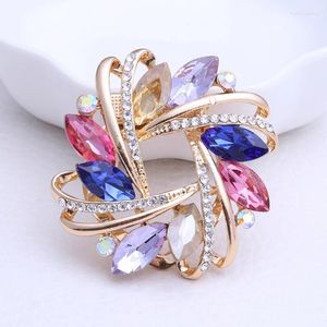 Spille Donna Scialle Anello Clip Sciarpa a doppio scopo Chiusura Sciarpa di seta di cristallo Fibbia Spilla Gioielli di moda da sposa Regalo classico femminile