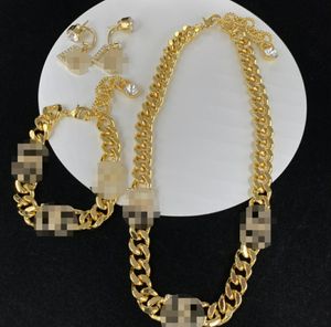 Классический модный дизайн, латунное ожерелье, браслет, серьги с бриллиантами D и буквами, женские универсальные жемчужные ожерелья с подвесками, модельер, ювелирные изделия HDS1 -0213