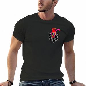 little Stripped Pocket with Polka Dot Pattern Sock Mkey T-Shirt tees Oversized t-shirt Men's cott t-shirt F3lU#