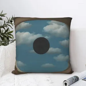 Kudde Rene Magritte False Mirror Square Pillow Case Polyester Cover Velvet Decor Comfort Throw For Home Soffa