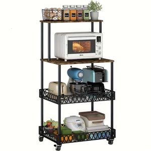 1pc Shees independentes, rack de forno de microondas vertical, rack de cozinha com rodas, adequado para restaurantes de cozinhas, armazenamento e organização em casa