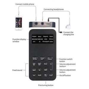 Live Webcast Voice Changer Man till Female Mini Adapter 8 Ändringslägen Mikrofon Disguiser Telefonspel Sound Converter252Z6908671635406