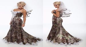 2015 Suknie ślubne Camo Plus Ails Vintage Sweetheart Lase Syrenca Camo Bridal Suknie