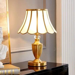 Table Lamps TEMAR Contemporary Brass Gold Lamp LED Creative Simple Luxury Glass Desk Lights Copper For Home Study Bedroom